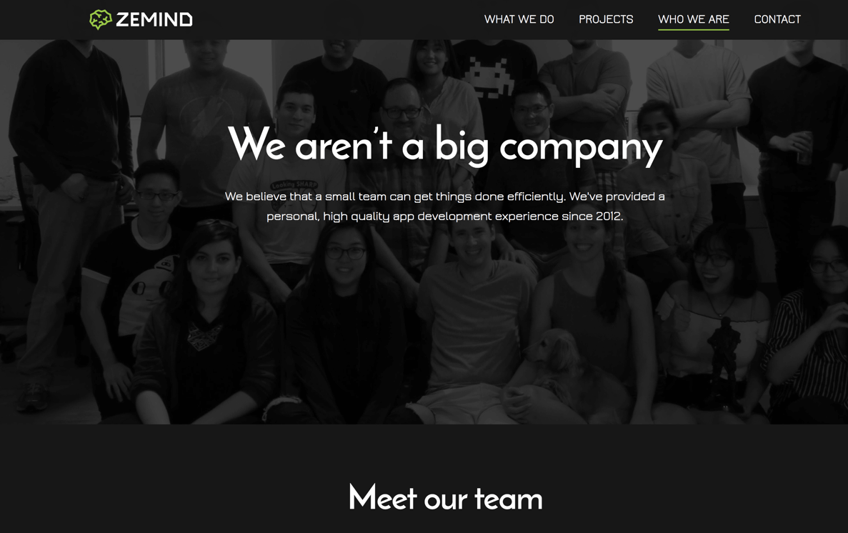 company page